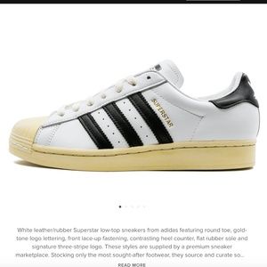 ADIDAS SUPERSTAR PREMIUM "White / Black" Size 13